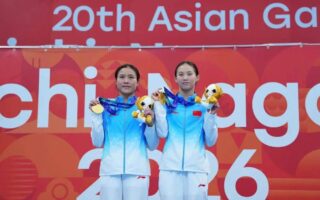 The Chinese team won all 100 diving gold medals in the 14th Asian Games (high-resolution large picture)