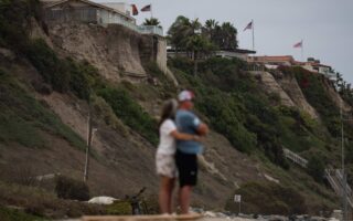 Sea level rise is reshaping a California beach town and threatening a key rail line