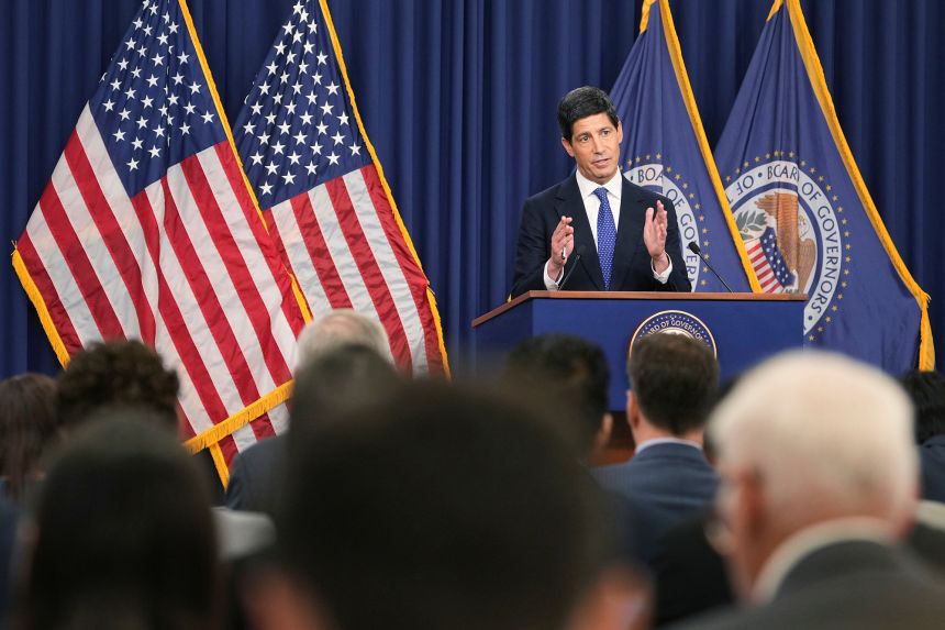 Federal Reserve Board Chairman Kevin Warsh speaks during a news conference at the Federal Reserve in Washington, Wednesday, Sept. 16, 2026.