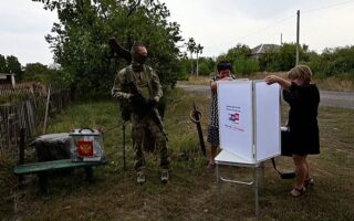 Russia stages early voting in occupied Ukraine ahead of national election