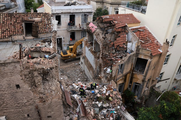 5 missing after explosion collapses building in historic heart of Athens