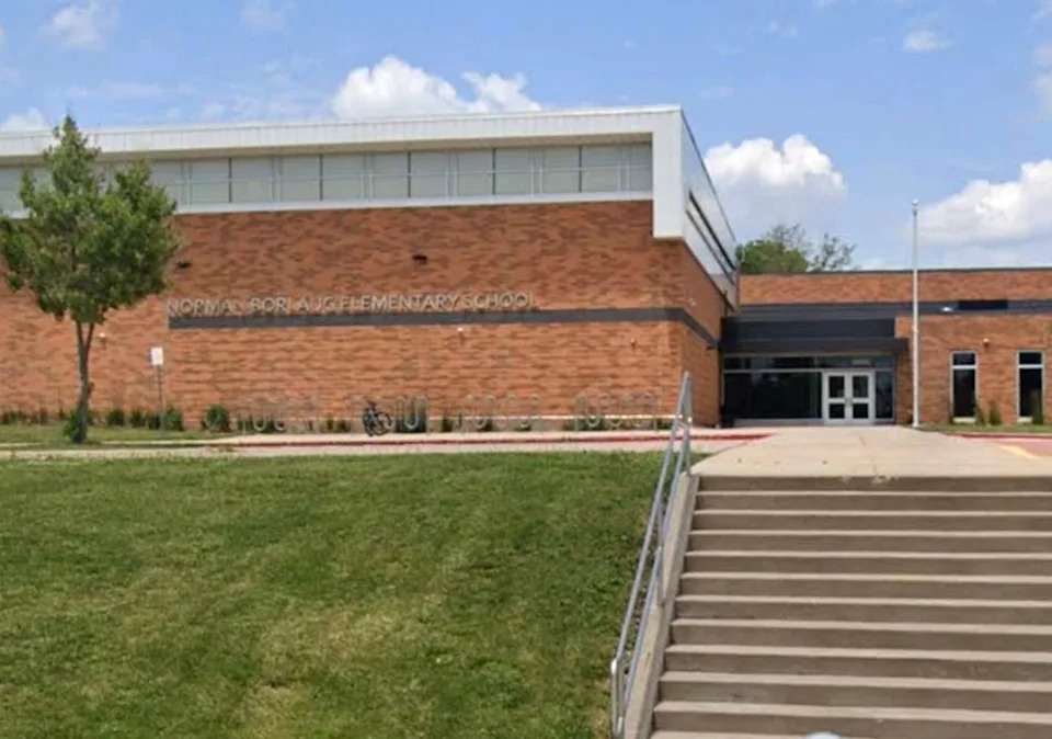 Google Maps Street View - PHOTO: Norman Borlauge Elementary School is shown in Coralville, Iowa.