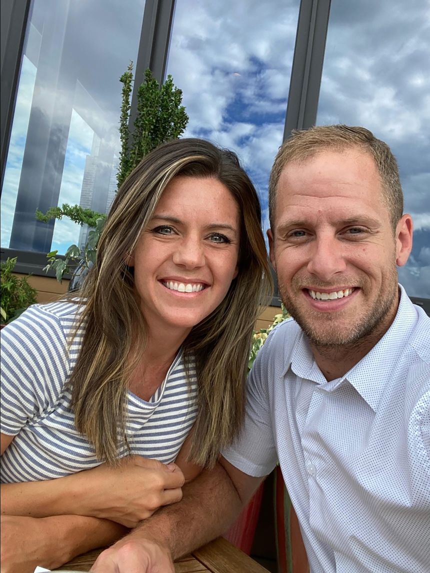 Ashley, left, and Caleb Flynn are seen together in a photograph.