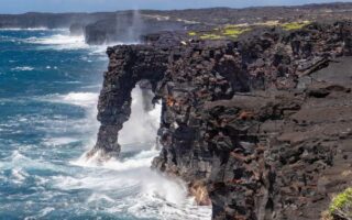 Centuries-old lava rock arch in Hawai’i Volcanoes National Park collapses into ocean following Hurricane Nolo