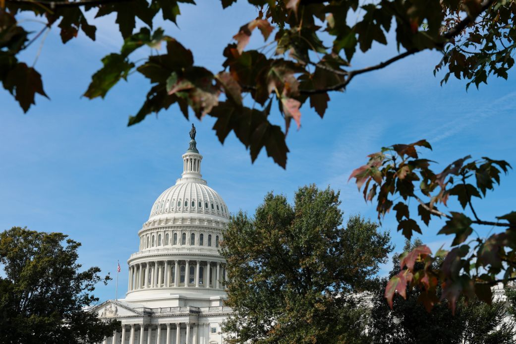 The US Capitol Building is seen on October 1, in Washington, DC.