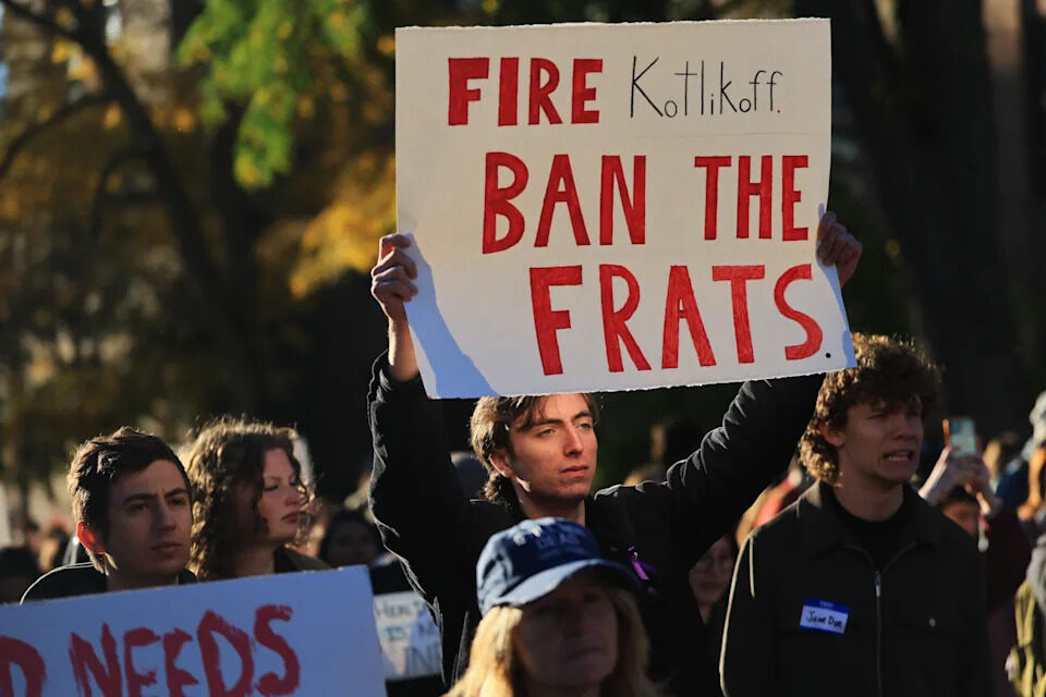 Cornell students participate in a protest over the university's handling of the "Jane Doe" case on Oct. 5.