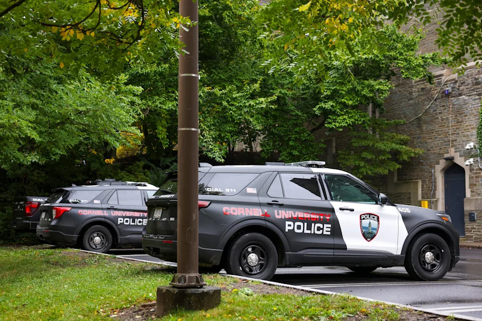 Cornell University Police vehicles are seen on campus on Sept. 29.