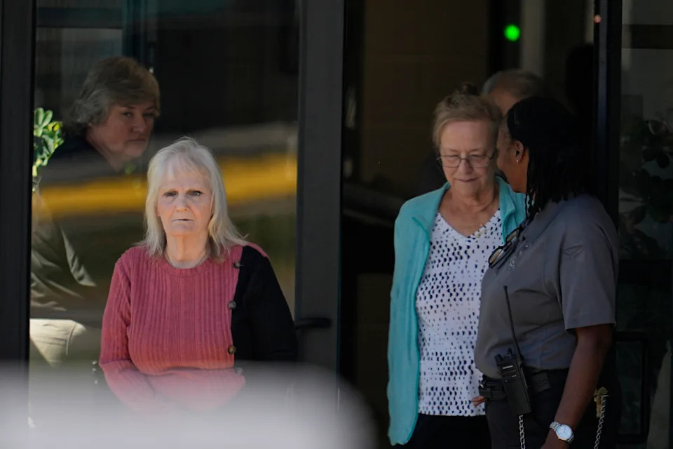 May Martinez, mother of murder victim Colleen Slemmer, outside the Riverbend Maximum Security Institution.